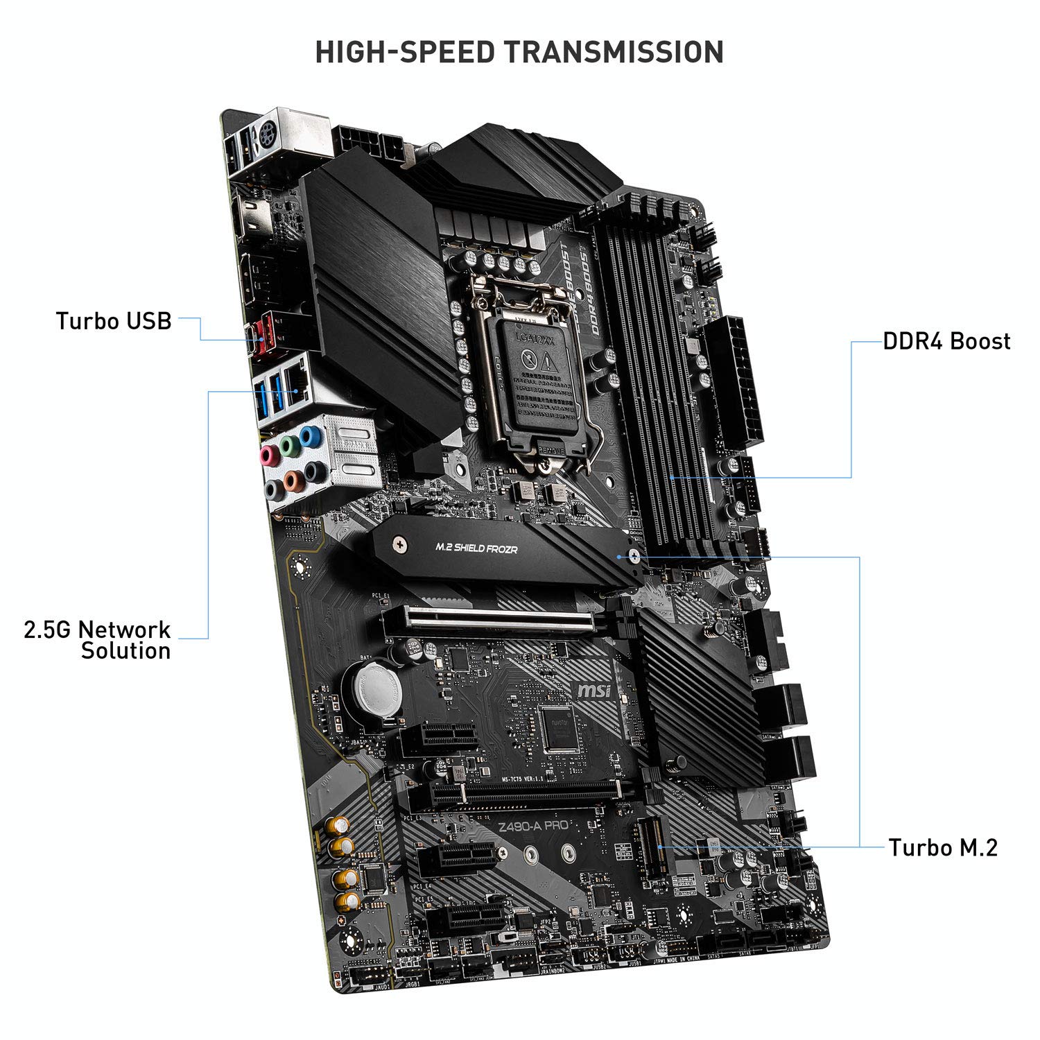 MSI Z490-A PRO ATX Gaming Motherboard - Image 4