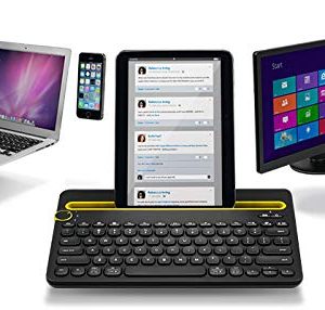 Logitech K480 Wireless Multi-Device Keyboard for Windows, Apple iOS android or Chrome, Wireless Bluetooth, Compact Space-Saving Design, PC/Mac/Laptop/Smartphone/Tablet- Black