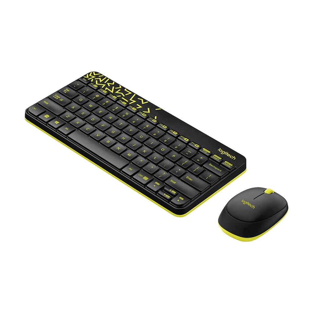 Logitech MK240 Nano Wireless Keyboard and Mouse Combo,12 Function Keys 2.4GHz Wireless, 1000DPI,Spill-Resistant Design, PC/Mac-Black/Chartreuse Yellow - Image 4