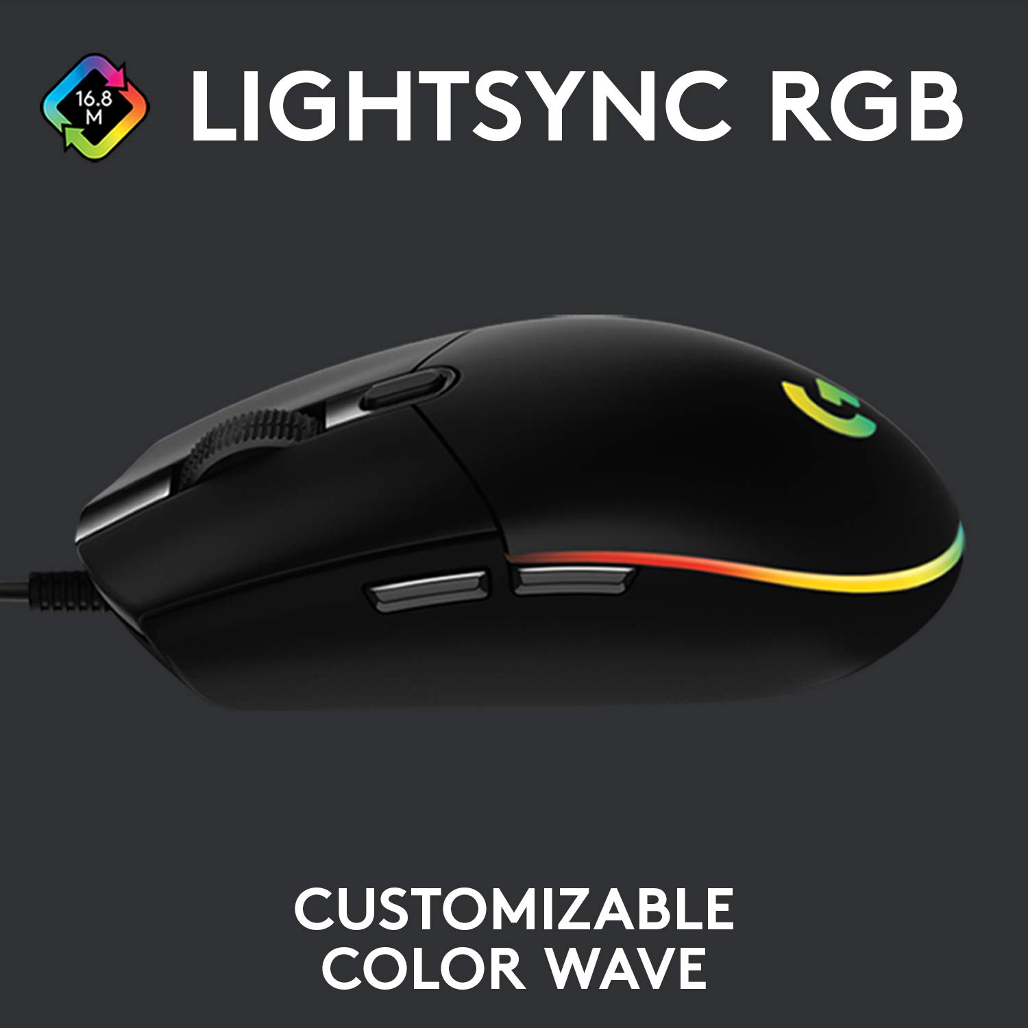 Logitech G102 Light Sync Gaming Mouse with Customizable RGB Lighting, 6 Programmable Buttons, Gaming Grade Sensor, 8 k dpi Tracking,16.8mn Color, Light Weight - Image 10