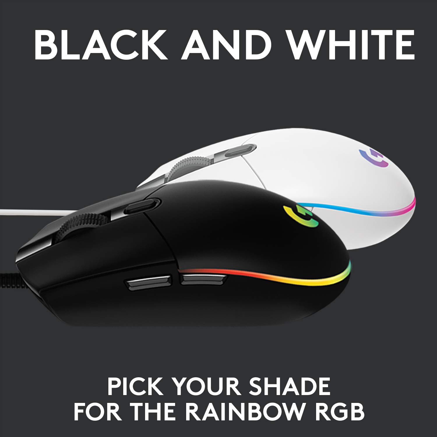 Logitech G102 Light Sync Gaming Mouse with Customizable RGB Lighting, 6 Programmable Buttons, Gaming Grade Sensor, 8 k dpi Tracking,16.8mn Color, Light Weight - Image 3