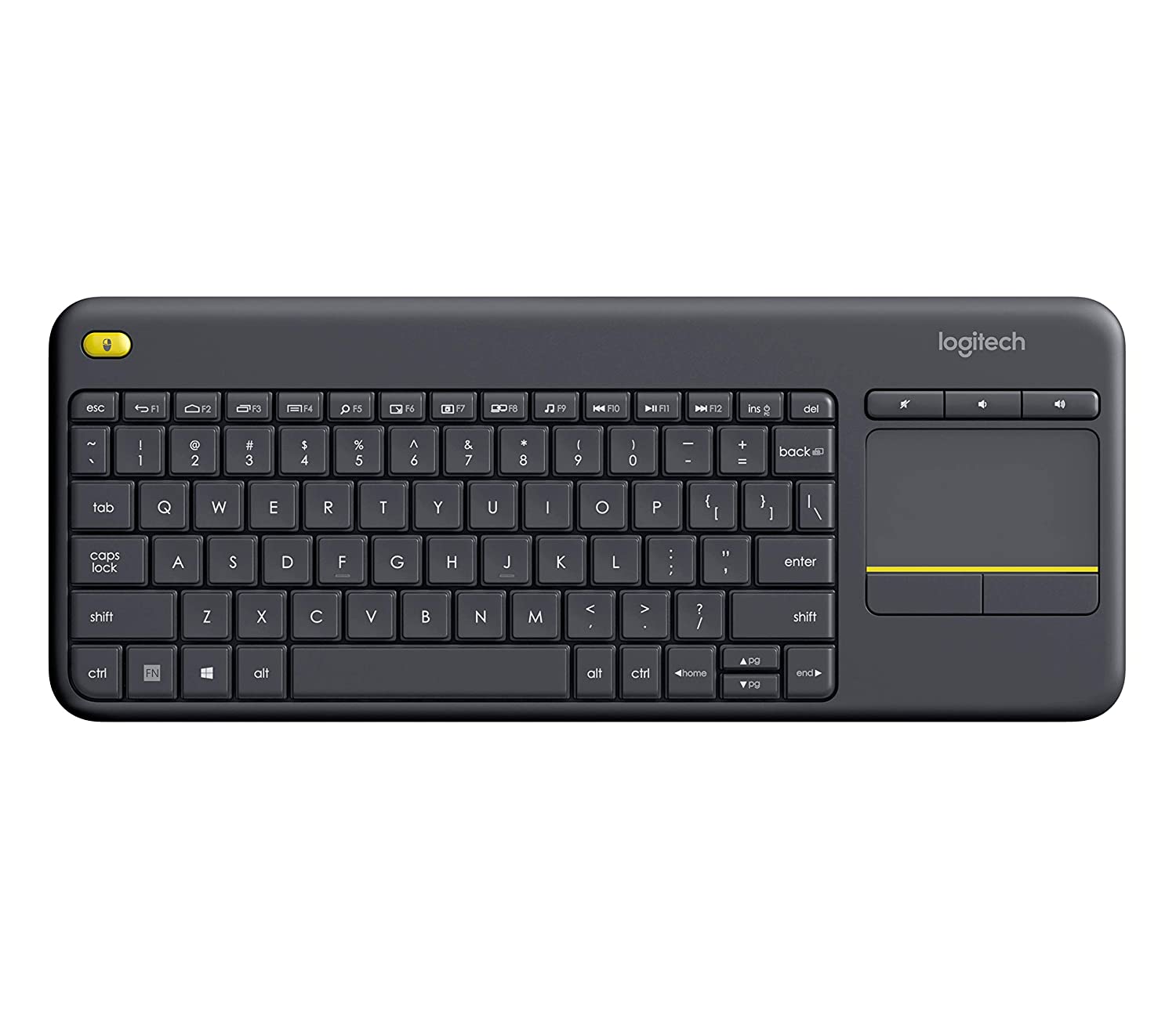 Logitech K400 Plus Wireless Livingroom Keyboard with Touchpad for Home Theatre PC Connected to TV, Customizable Multi-Media Keys, Windows, Android, Laptop- Black - Image 7