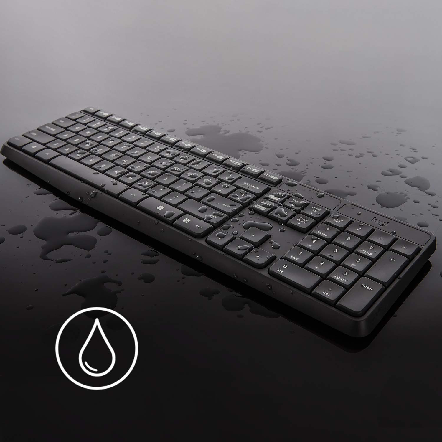 Logitech MK235 Wireless Keyboard and Mouse Combo for Windows, 2.4 GHz Wireless with Nano USB-Receiver, Wireless Mouse, 15 FN Keys, 3-Year Battery Life, PC/Laptop - Black - Image 7
