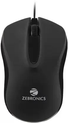 ZEBRONICS ZEB-WING Wired Optical Mouse (USB 2.0, Black)