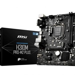 MSI H310M PRO M2 Plus mATX Motherboard (9th / 8th Gen Intel Core,LGA 1151 Socket, DDR4, M.2 and NVMe,DVI-D/VGA/HDMI)