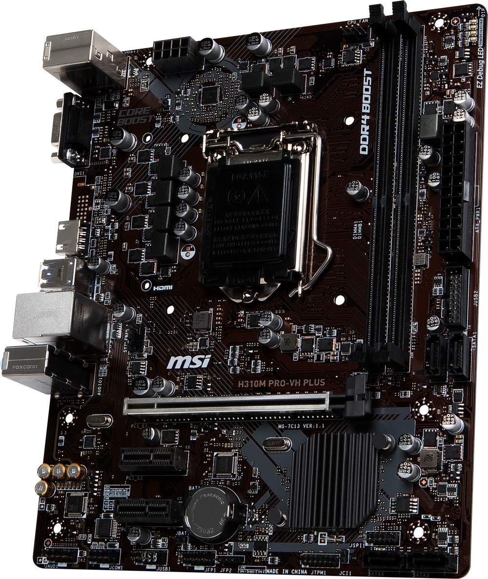 MSI H310M PRO-VH Plus mATX Motherboard (9th / 8th Gen Intel Core, Pentium Gold, Celeron Processors, LGA 1151 Socket, DDR4, VGA/HDMI) - Image 4