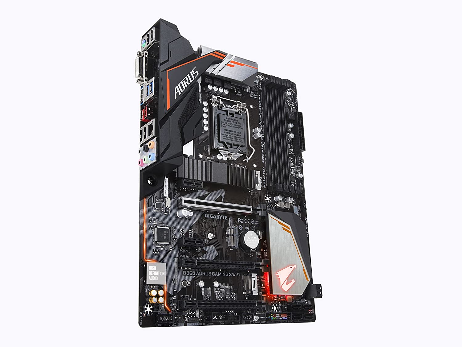 Gigabyte Intel B360 AORUS Gaming 3 WiFi motherboard with Intel CNVi WIFI,M.2 Thermal Guard,RGB Fusion 2.0 with Digital LEDs, Intel GbE LAN with cFosSpeed,Dual M.2 slots,Native Intel USB 3.1 Gen2 Type-A - Image 2