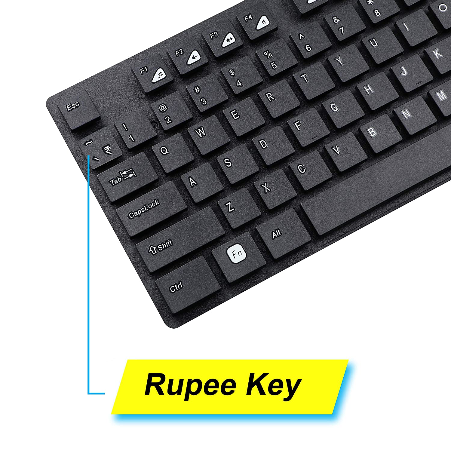 Zebronics Zeb-Companion 102 Wireless Keyboard and Mouse Combo, 104 Keys/Rupee Key, 1200 DPI Optical Sensor Mice, USB Nano Receiver - Image 4