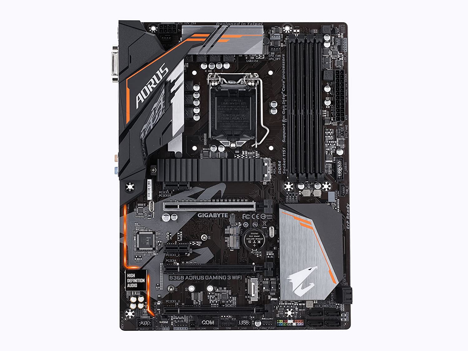Gigabyte Intel B360 AORUS Gaming 3 WiFi motherboard with Intel CNVi WIFI,M.2 Thermal Guard,RGB Fusion 2.0 with Digital LEDs, Intel GbE LAN with cFosSpeed,Dual M.2 slots,Native Intel USB 3.1 Gen2 Type-A - Image 3