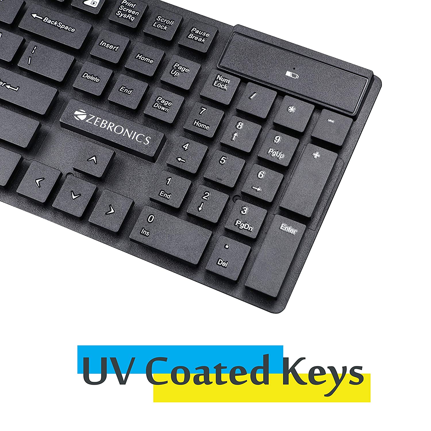 Zebronics Zeb-Companion 102 Wireless Keyboard and Mouse Combo, 104 Keys/Rupee Key, 1200 DPI Optical Sensor Mice, USB Nano Receiver - Image 5