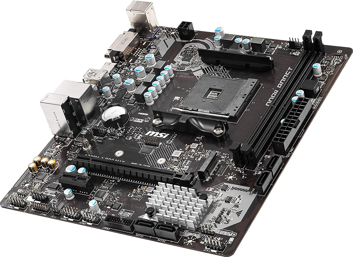 MSI A320M-A PRO MAX AMD AM4 Socket m-ATX Motherboard for Ryzen 1st 2nd 3rd Gen A-Series Athlon X4 Desktop Processors - Image 4