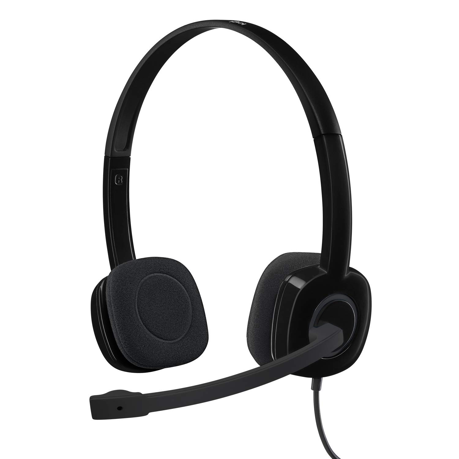 Logitech H151 Headset with Noise-Cancelling Boom Microphone,3.5 mm Analog Stereo,PC/Mac/Laptop - Black - Image 2