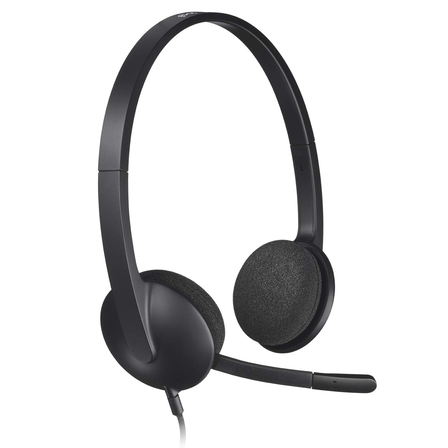 Logitech H340 Wired USB Business Headset, Stereo Headphones with Noise-Cancelling Microphone, Digital Stereo Sound on VOIP, Skype and webinars, PC/Mac/Laptop - Black - Image 3