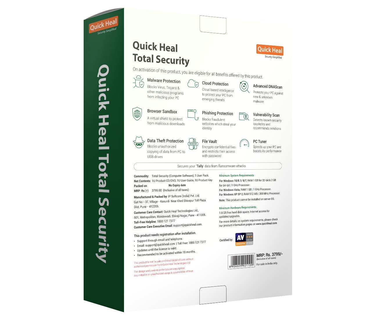 Quick Heal Total Security - 1 PC, 3 Years (DVD) - Image 2