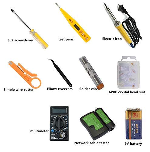 POSO professional tools Bag PS-P15 Hand Tools 16 in 1 Professional LAN Network Kit Crimper Cable Wire Stripper Cutter Pliers Screwdriver Tool - Image 2