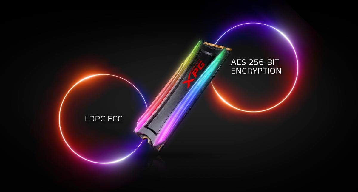 XPG S40G 256GB RGB 3D NAND PCIe Gen3x4 NVMe 1.3 M.2 2280 Internal SSD (AS40G-256GT-C) - Image 2