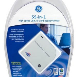GE 55-in-1 USB 2.0 High Speed Card Reader Writer with CF card support - 20601