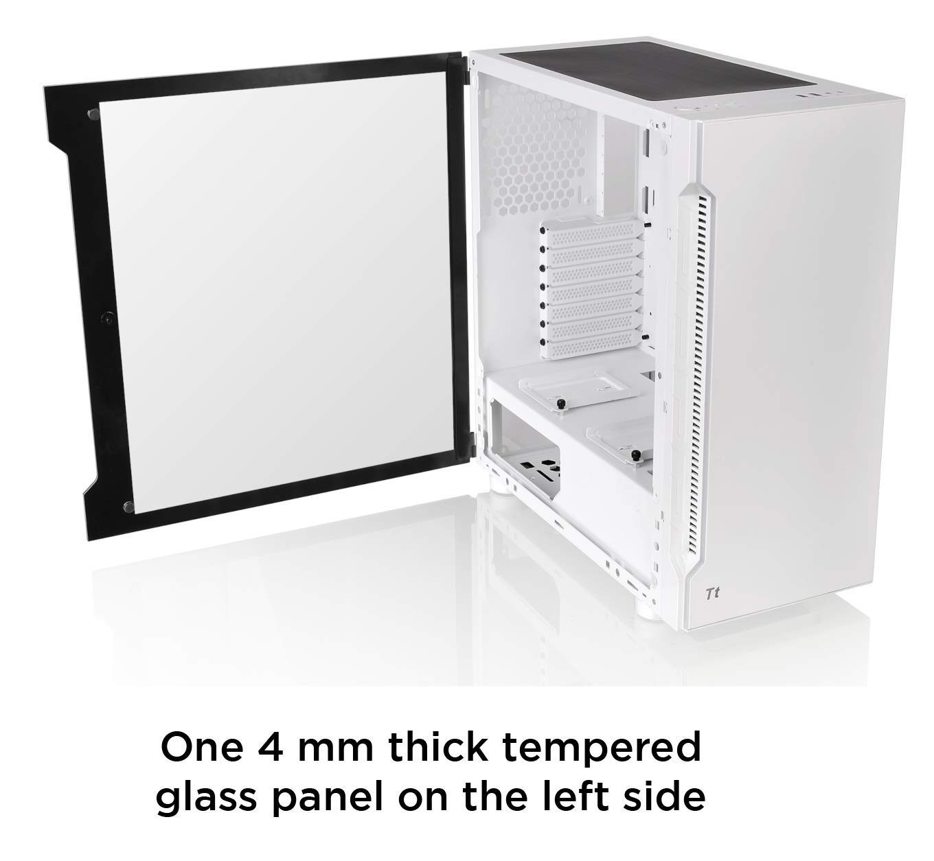 Thermaltake H200 Tempered Glass Snow Edition RGB Light Strip ATX Mid Tower Case with One 120mm Rear Fan Pre-Installed CA-1M3-00M6WN-00 - Image 12