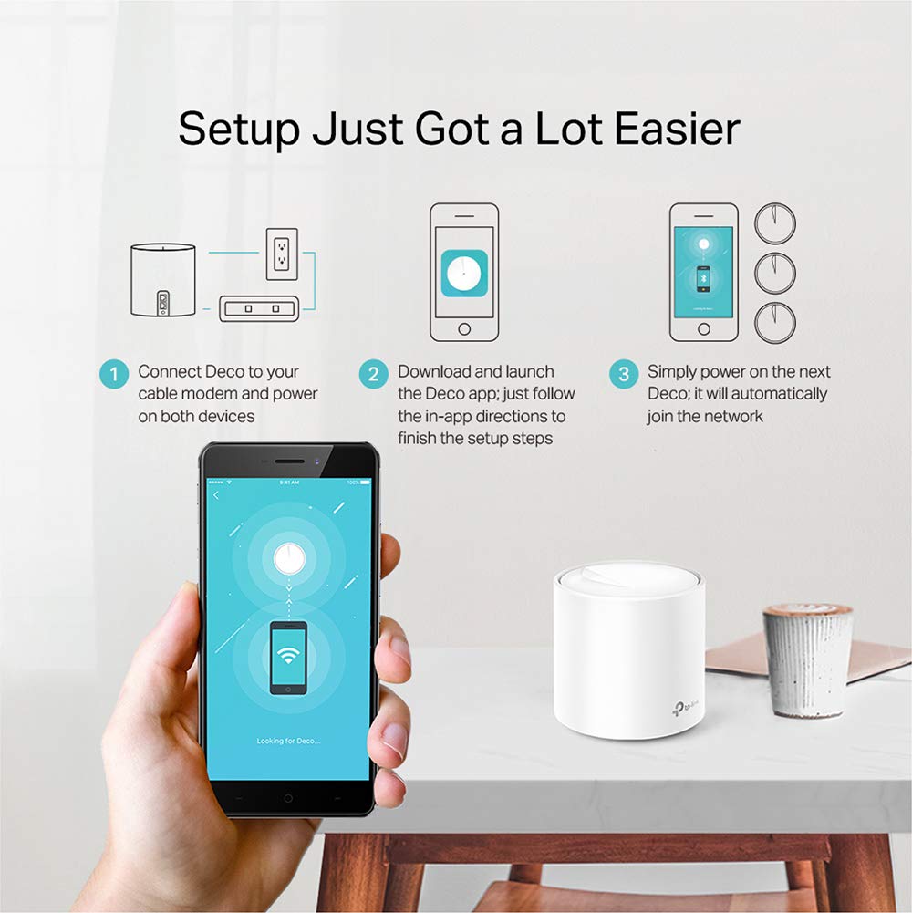 TP-Link Deco X20(1-Pack) AX1800 Whole Home Mesh Wi-Fi System, Next-Gen Wi-Fi 6, ODFMA, MU-MIMO, HomeCare Build-in Antivirus, Parental Control, Compatible with Alexa (Covers Up to 2200 sq ft) - Image 7