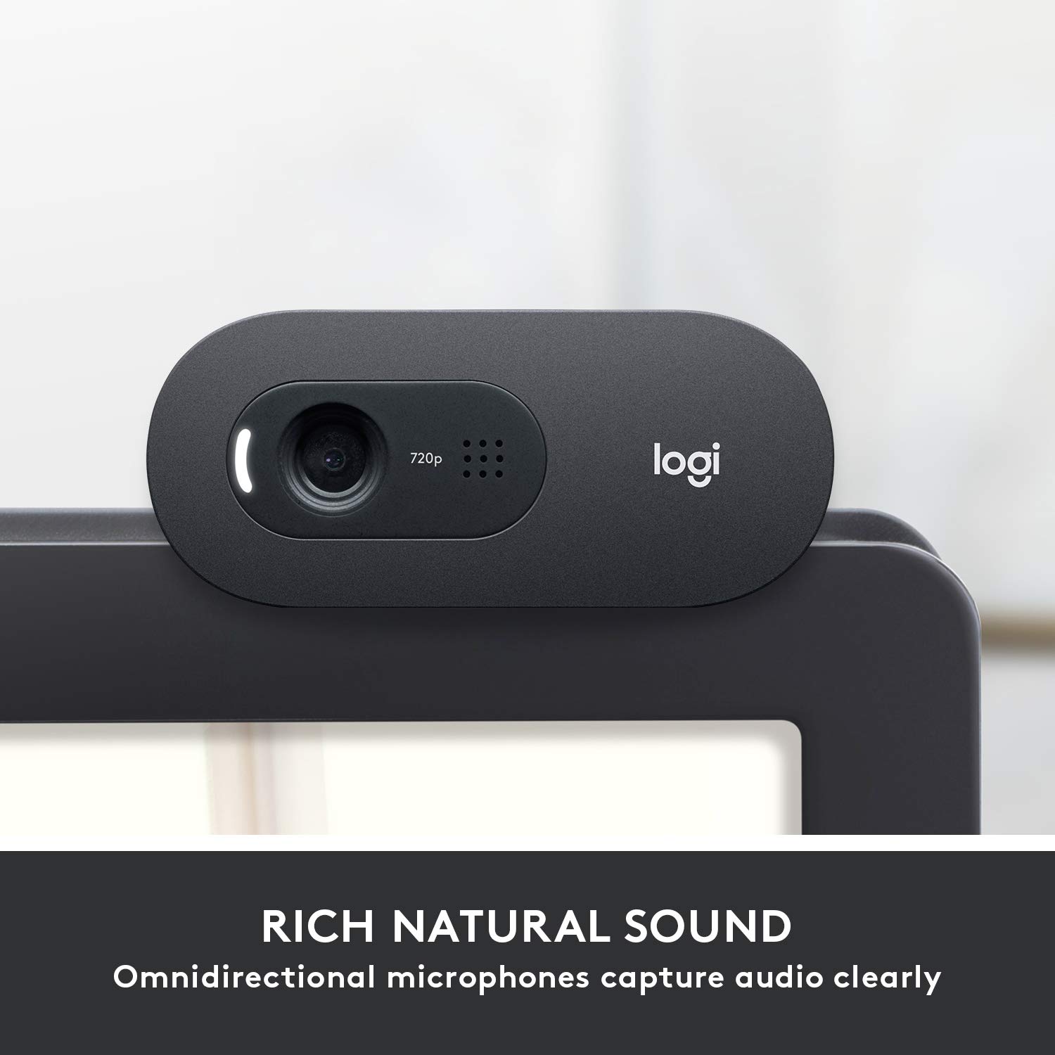 Logitech C505 HD Webcam - 720p HD External USB Camera for Desktop or Laptop with Long-Range Microphone, Compatible with PC or Mac - Grey - Image 2