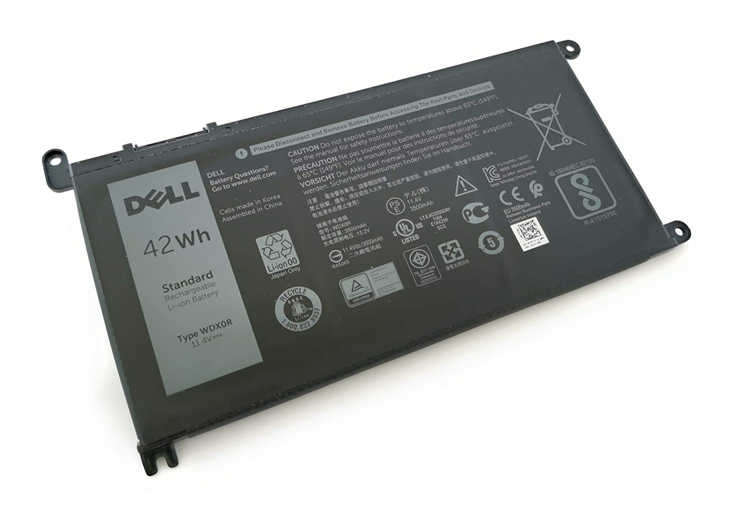 DELL Original 42Wh 11.1V 3500mAh 3 Cell Laptop Battery Inspiron 13 5368 5378 15 5565 5567