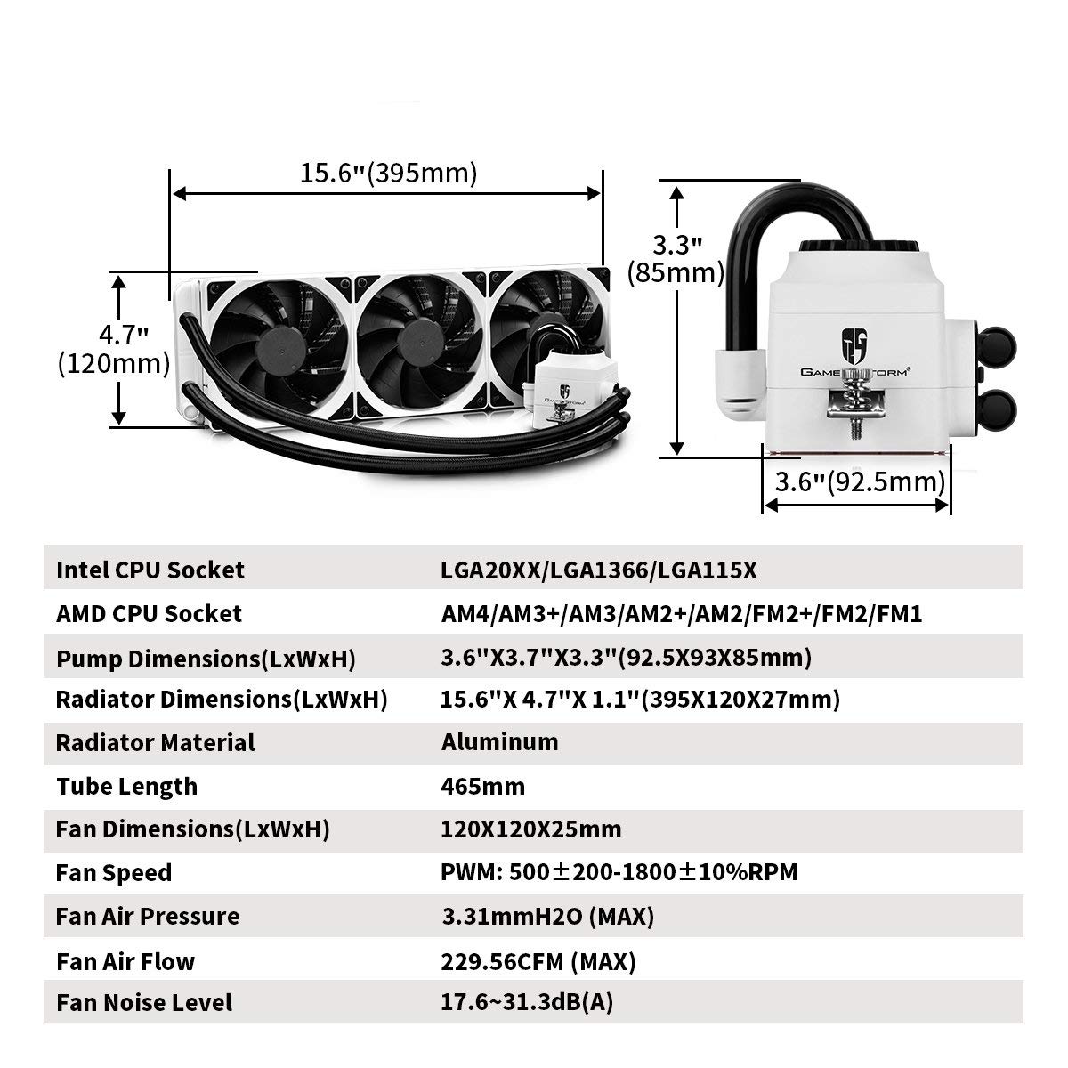 DEEPCOOL CAPTAIN 360EX RGB WHITE, AIO Liquid CPU Cooler - Image 4