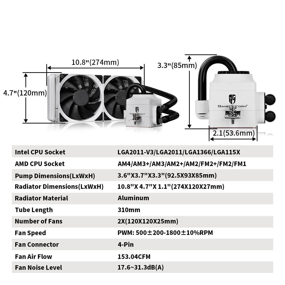 DeepCool Captain 240EX RGB White CPU Liquid Cooler Fan - Image 5