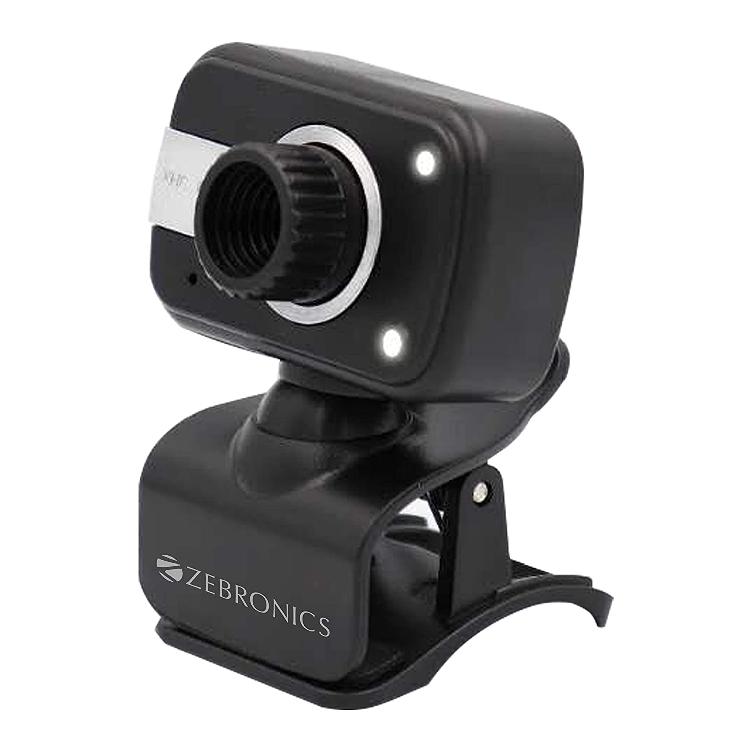 Zebronics Zeb-Crystal Clear Web Camera with 3P Lens,Built-in Microphone,Auto White Balance,Night Vision and Manual Switch for LED (Black) - Image 2