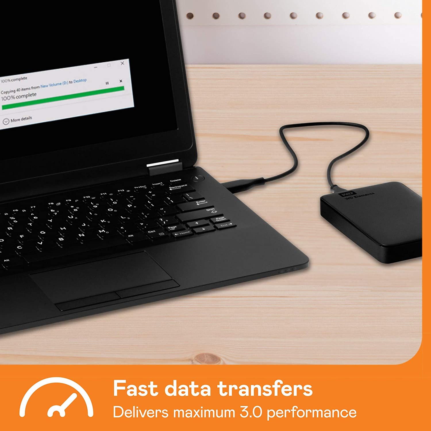 WD Elements 2TB Portable External Hard Drive (Black) - Image 4