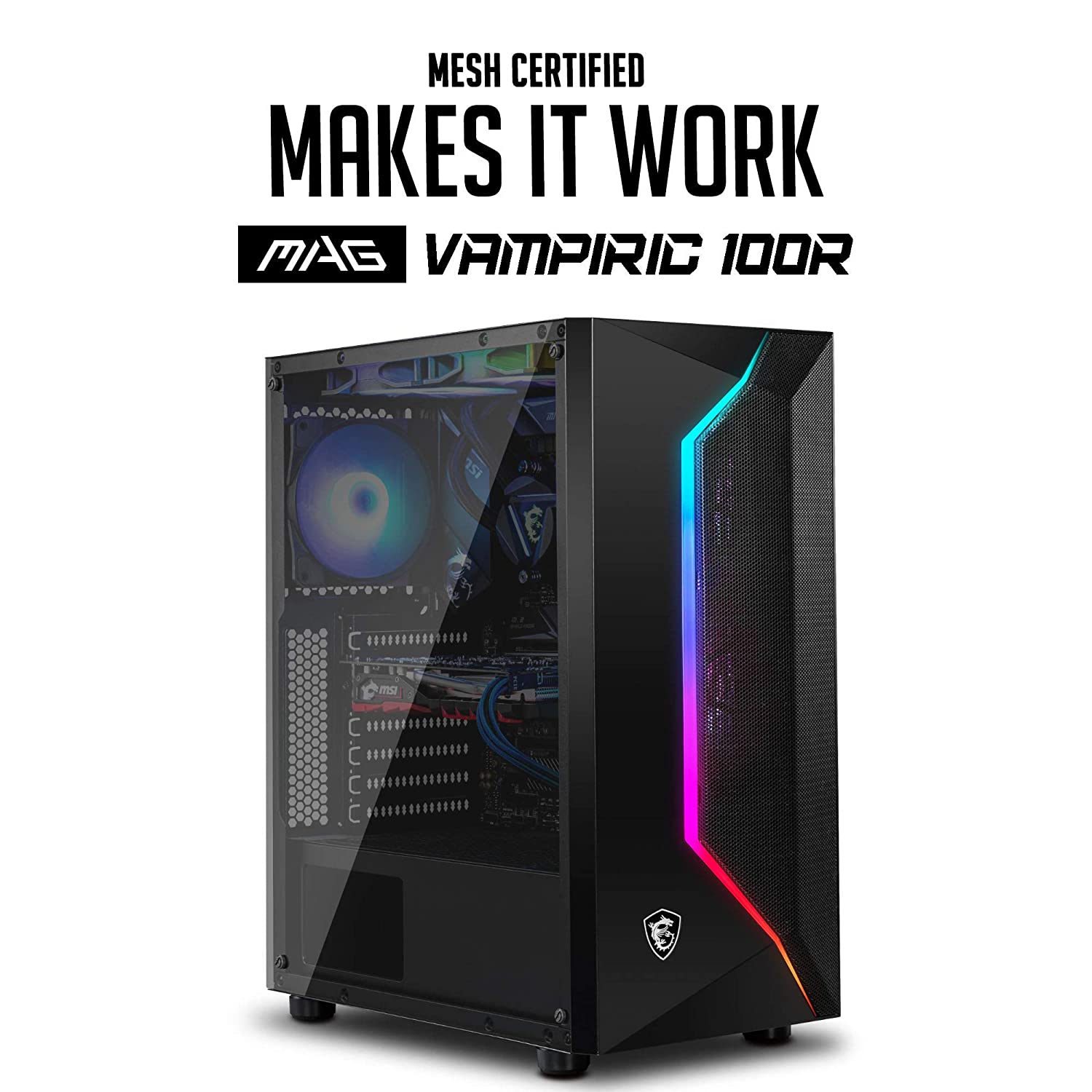 MSI MAG VAMPIRIC 100R Mid Tower Gaming Computer Case - Image 2