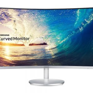 Samsung 27 inch (68.6 cm) Curved Bezel Less LED Backlit Computer Monitor - Full HD, VA Panel with VGA, HDMI, Display, Audio in, Heaphone Ports - LC27F591FDWXXL (Silver)