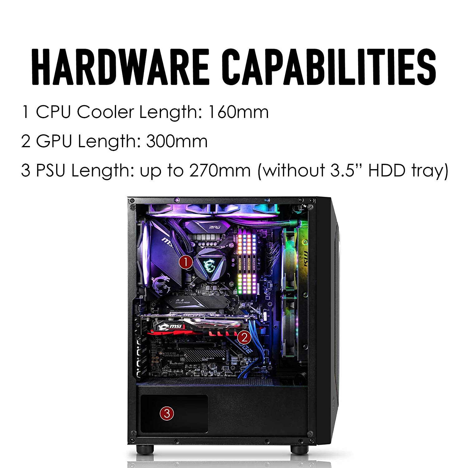 MSI MAG VAMPIRIC 100R Mid Tower Gaming Computer Case - Image 7