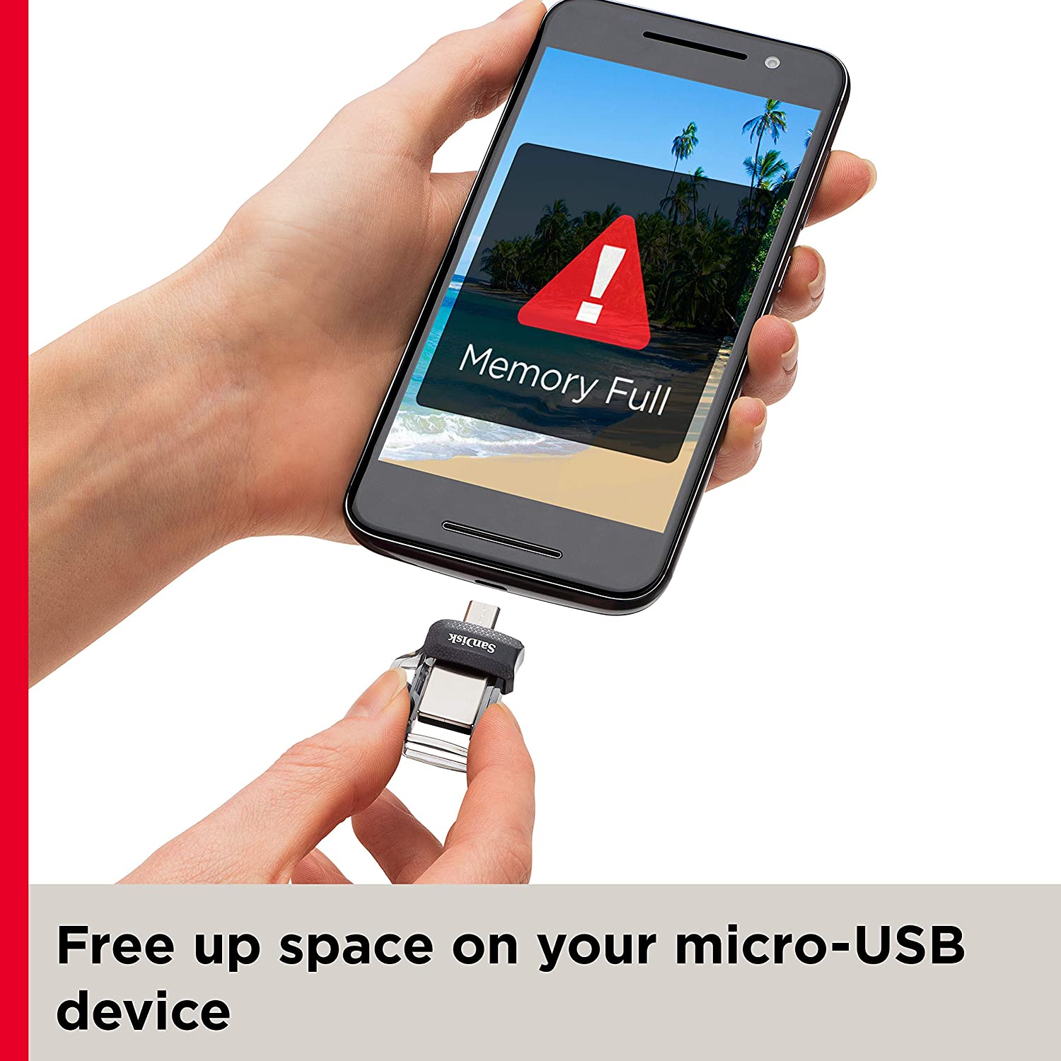 SanDisk Ultra Dual SDDD3-128G-I35 USB 3.0 128GB Flash Drive (Dual Micro-USB and USB 3.0 connectors) - Image 3