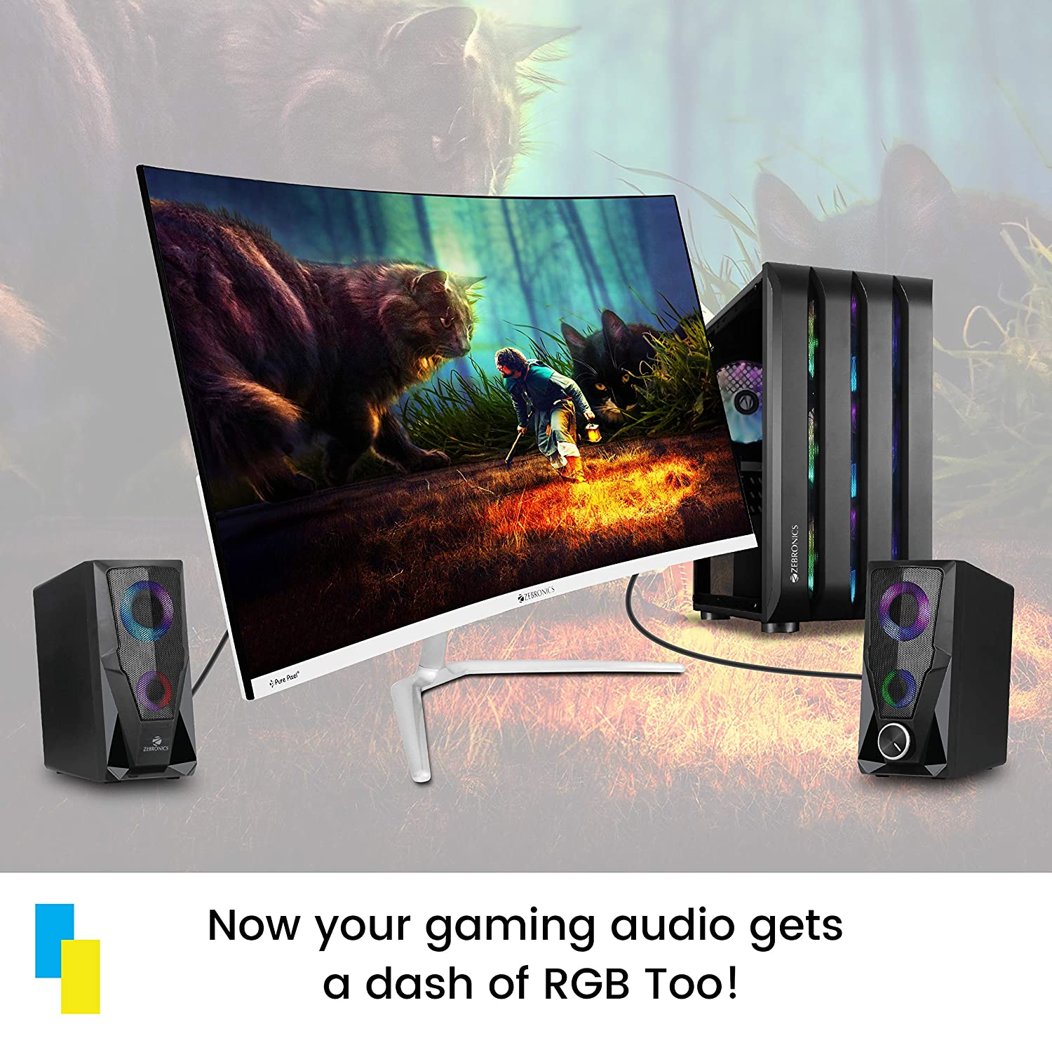 Zebronics Zeb-Warrior 2.0 Multimedia Speaker with Aux Connectivity,USB Powered and Volume Control - Image 5