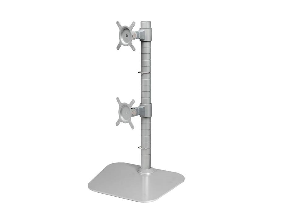 LCD Monitor Arm - Double Monitor (Vertical Mount) - W & Freestanding (DSM-EV2-DV-SL-FS)