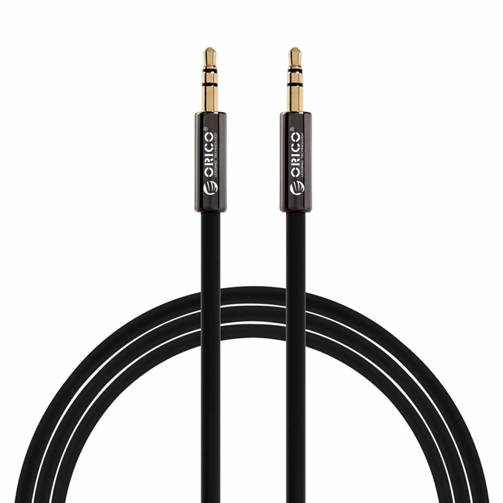 Orico 3.5mm male to male audio cable - Gold plated connectors - Length: 1 meter - Black