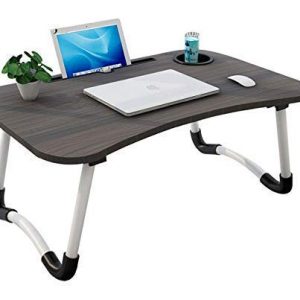 Smart Multipurpose Foldable Laptop Table with Cup Holder, Study Table, Bed Table, Breakfast Table, Foldable and Portable/Ergonomic & Rounded Edges/Non-Slip Legs