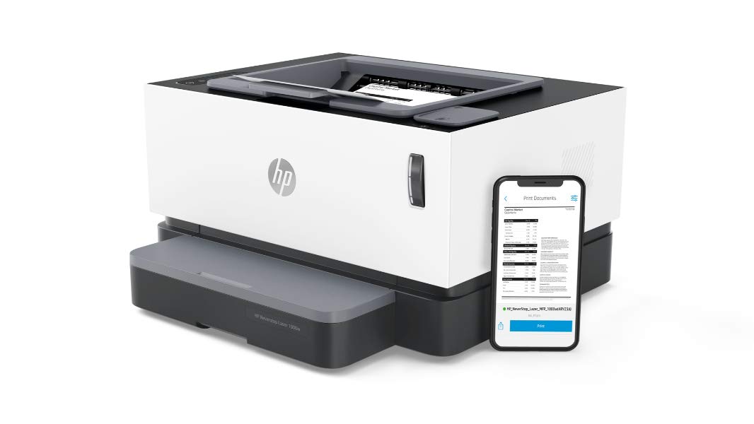 HP Neverstop 1000w WiFi Enabled Monochrome Laser Printer, 80% Savings on Genuine Cartridge, Self Reloadable with 5X Inbox Yield, Smart Tasks with HP Smart App, Low Emission & Clean Air Quality - Image 9