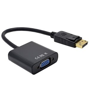 RANZ Gold Plated DisplayPort DP Male to VGA Female Cable Adapter Converter for PC Laptop Desktop Graphic Cards (Black)