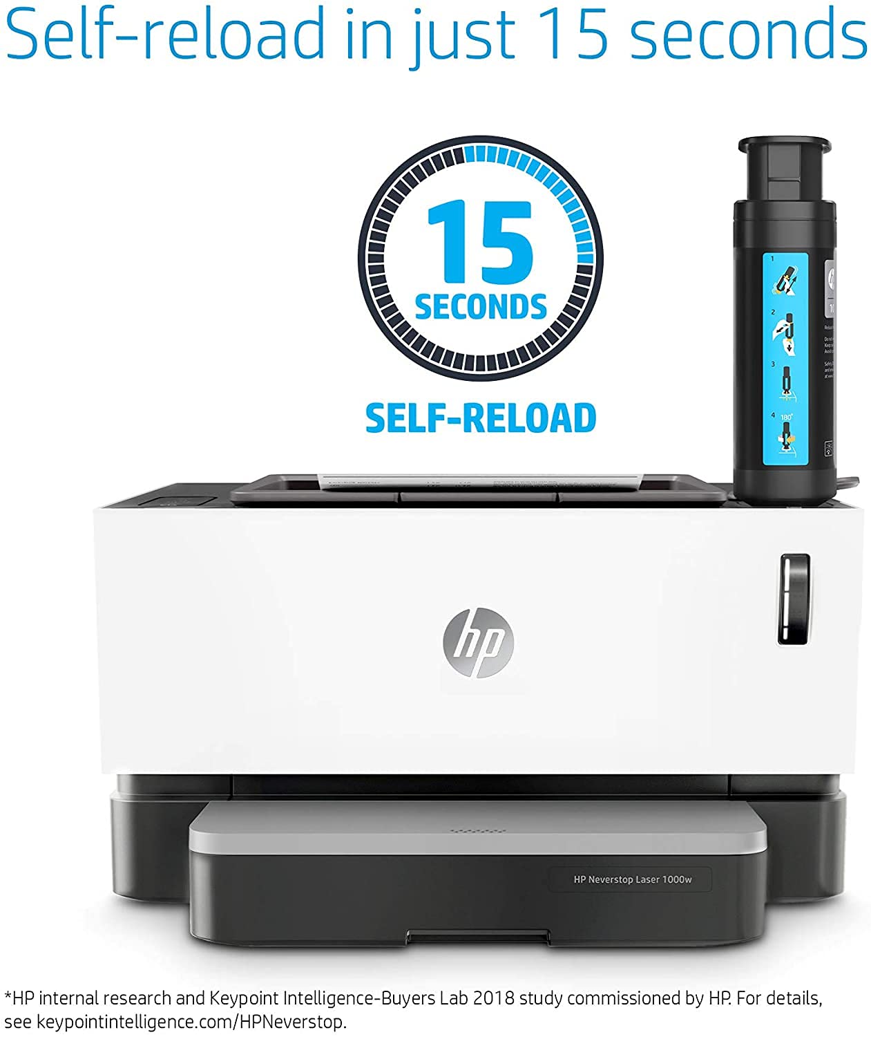 HP Neverstop 1000w WiFi Enabled Monochrome Laser Printer, 80% Savings on Genuine Cartridge, Self Reloadable with 5X Inbox Yield, Smart Tasks with HP Smart App, Low Emission & Clean Air Quality - Image 13