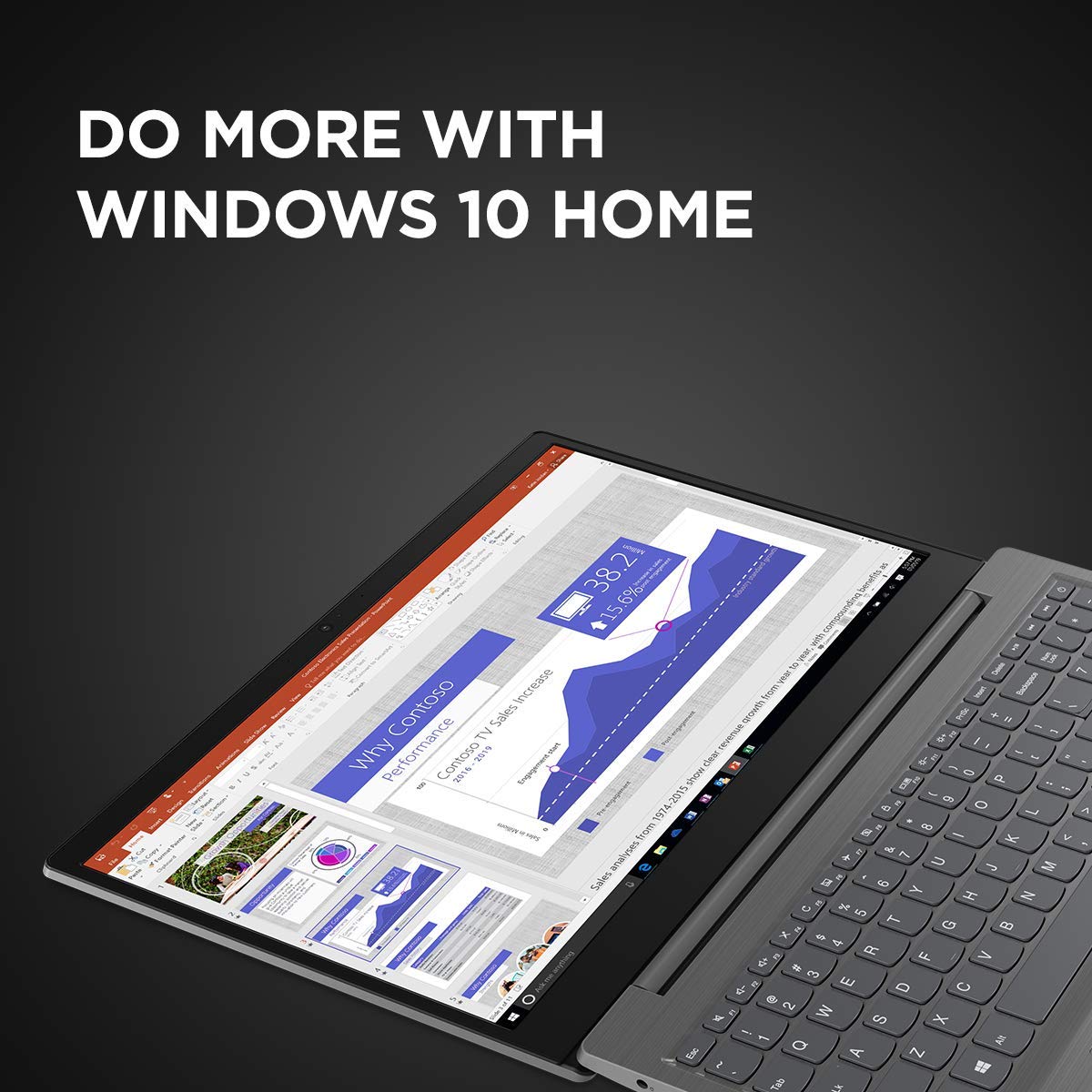 Lenovo V15 Intel Core i5 10th Gen 15" (38.1 cms) Full HD Thin and Light Laptop (8GB RAM/ 256GB SSD/ Windows 10 Home/ Grey/ 1.85 kg), 82C500PFIH - Image 8