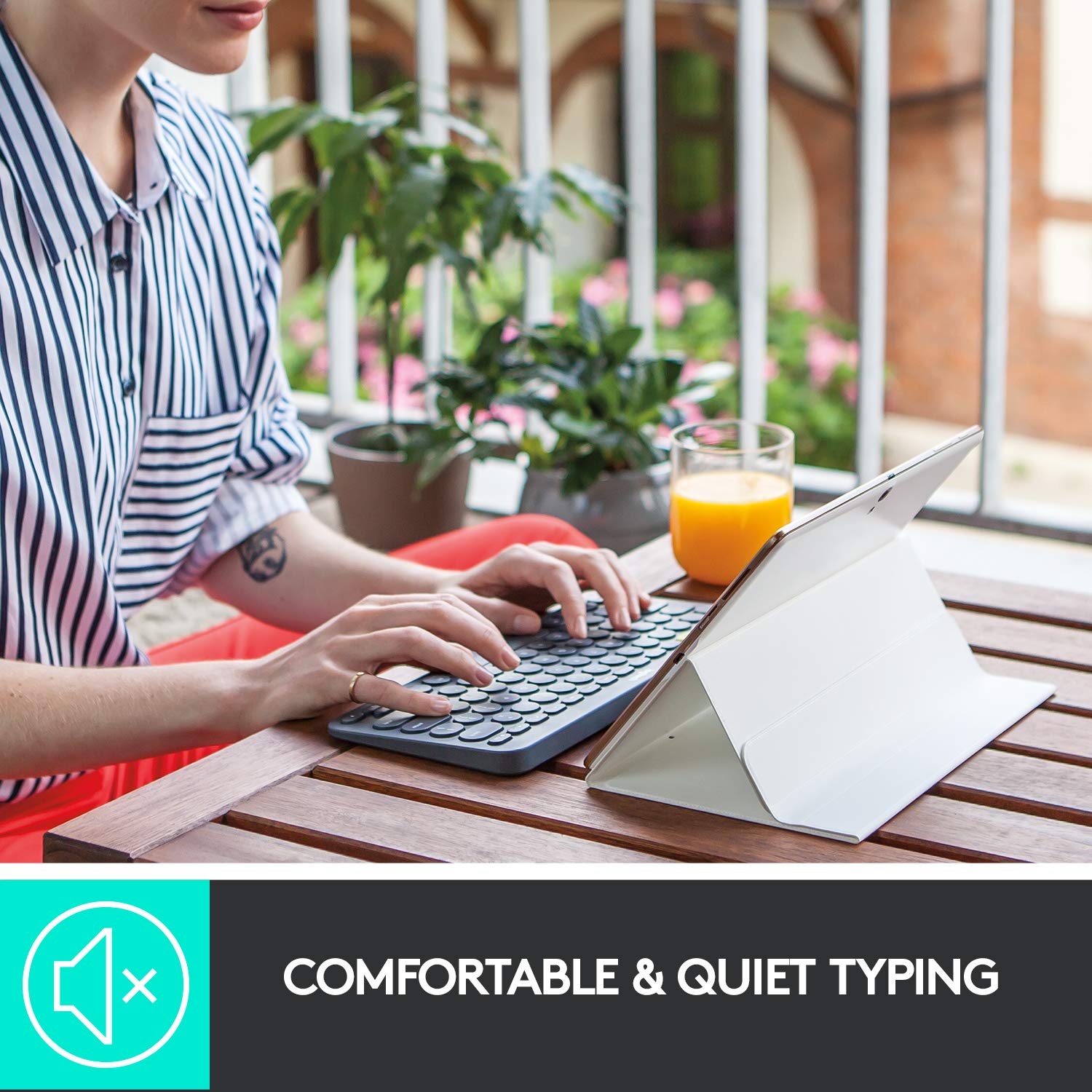 Logitech K380 Wireless Multi-Device Bluetooth Keyboard for Windows, Apple iOS, Apple TV, Android or Chrome, for PC/Mac/Laptop/Smartphone/Tablet - Image 6