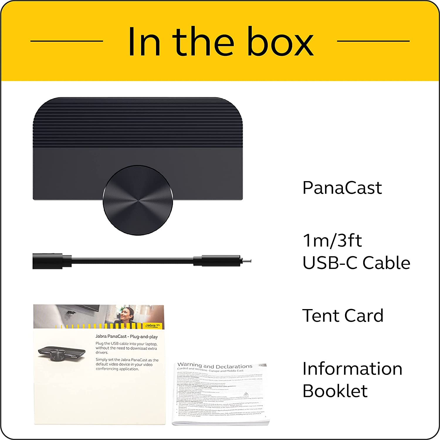 JABRA PanaCast Intelligent 180° Panoramic-4K Huddle Room Video Camera with Full Room Coverage - Image 4