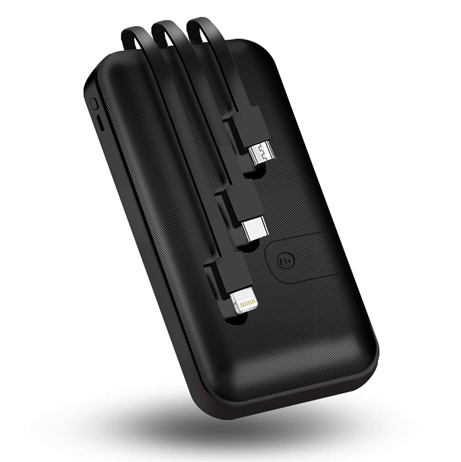 HI SMART S1001 10000 -mAh Li-Polymer Power Bank Black with 3 Output Cable