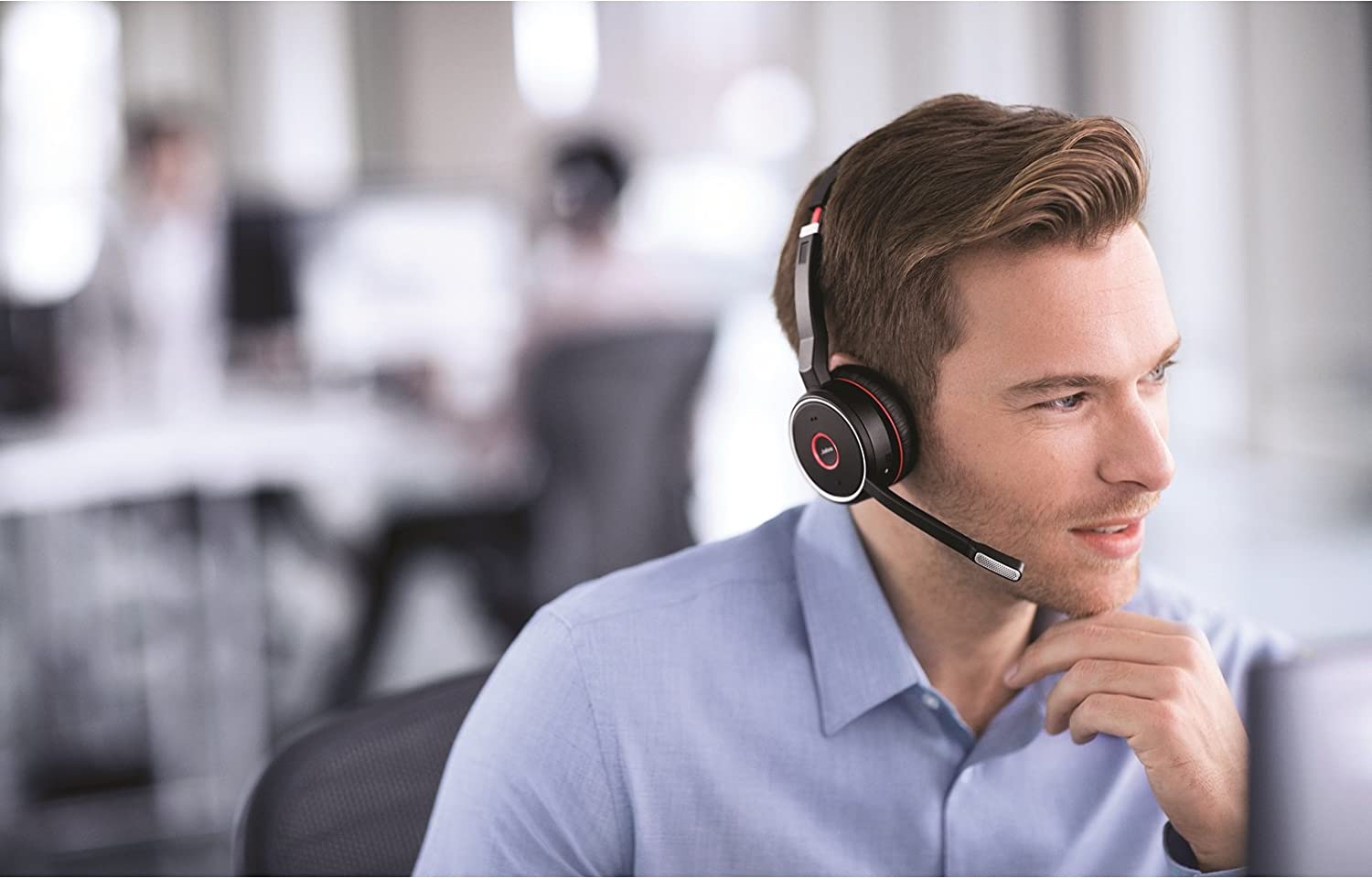 Jabra EVOLVE 75 UC Stereo BT 4:0 HD voice Headphones with link 370 - Image 4