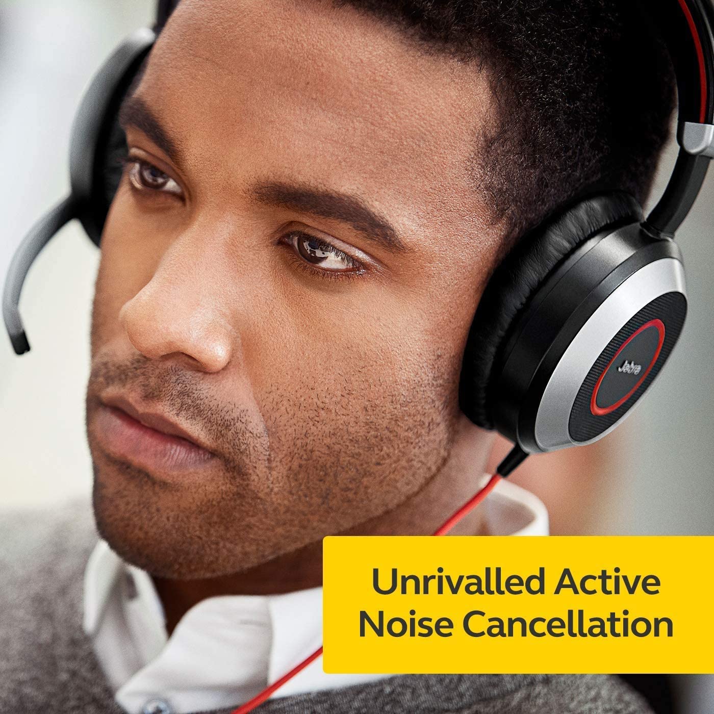 Jabra Evolve 80 MS Teams Wired Headset Professional Telephone Headphones with Unrivalled Noise Cancellation for Calls and Music, Features World Class Speakers and All Day Comfort - Image 10