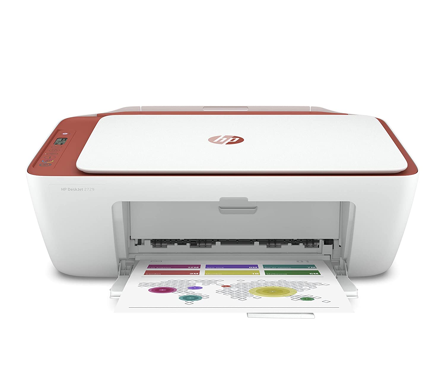 HP Deskjet 2729 WiFi Colour Printer, Scanner and Copier for Home/Small Office, Dual-Band Wi-Fi, Voice Activated Printing (Google Home and Alexa), Easy Set-up Through HP Smart App on Your Mobile