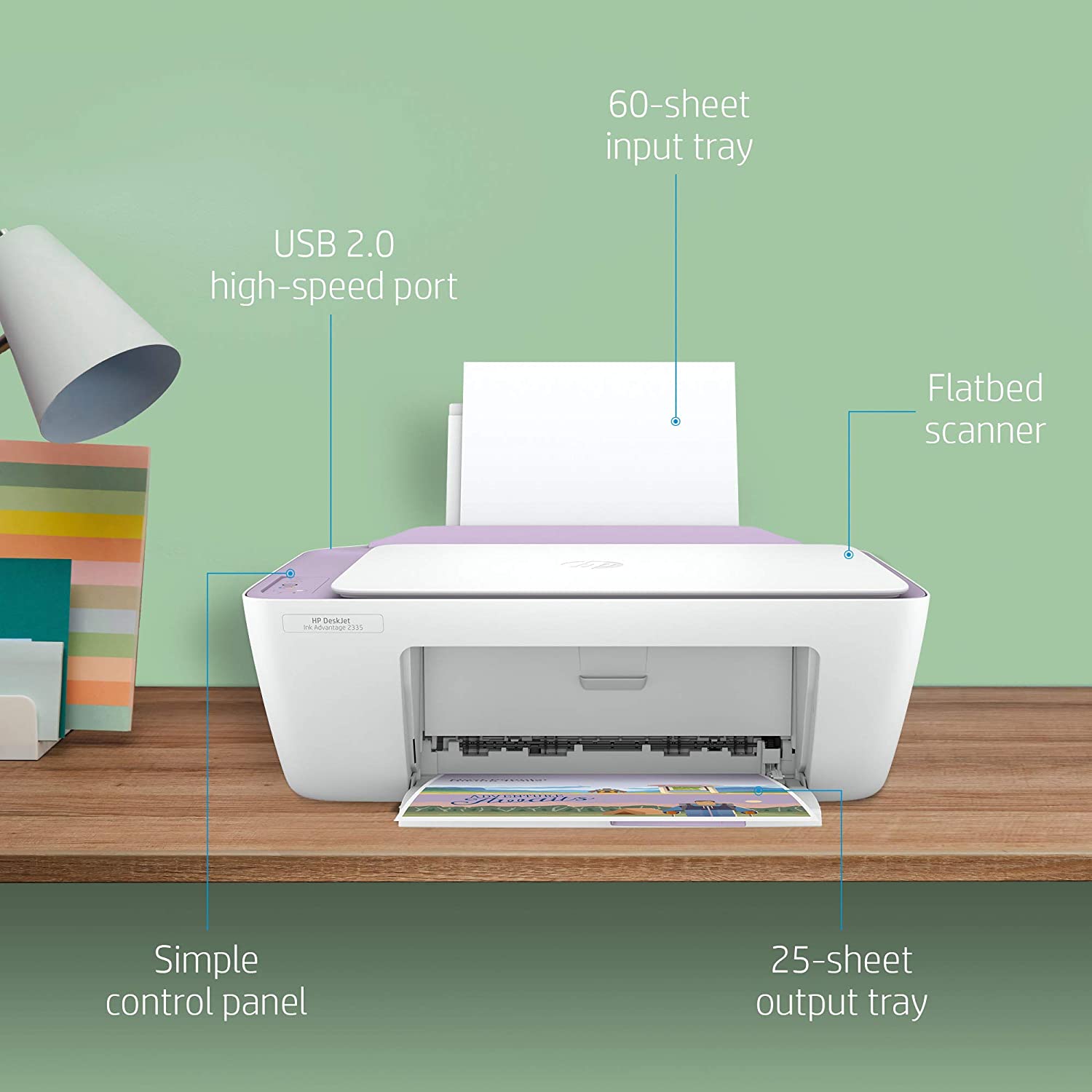 HP Deskjet Ink Advantage 2335 Colour Printer, Scanner and Copier for Home/Small Office, Compact Size, Easy Set-Up Through HP Smart App On Your Pc Connected Through USB - Image 2