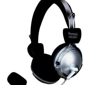 Quantum USB Headphone with Mic (Silver/Black)