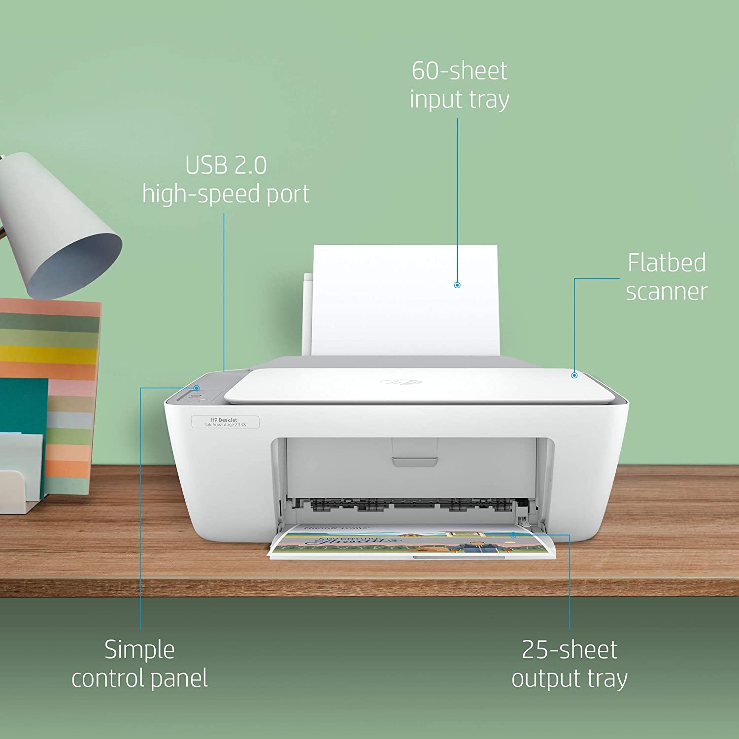 HP Deskjet Ink Advantage 2338 Colour Printer, Scanner and Copier for Home/Small Office, Compact Size, Easy Set-up Through HP Smart App on Your PC Connected Through USB - Image 3